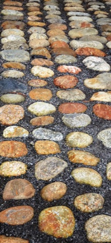 玉石の路面