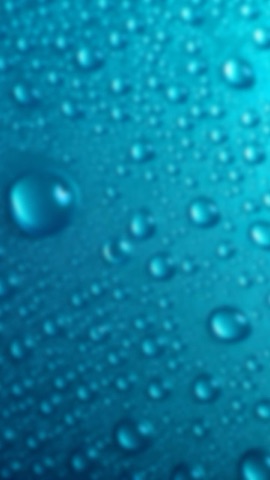 青緑の面の水滴