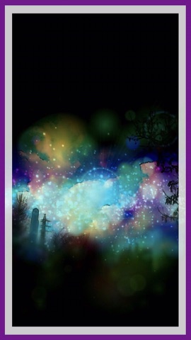 枠に囲まれた星屑の夜空