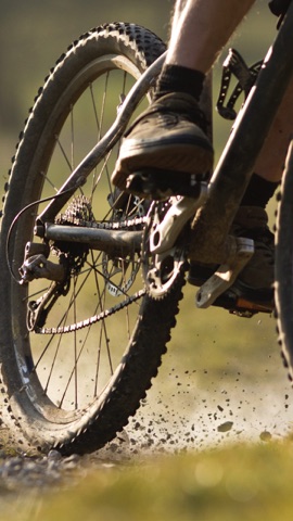 マウンテンバイクの疾走