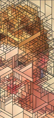 淡橙の建築線画