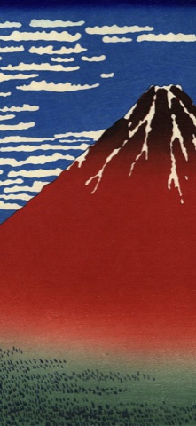 赤富士と鱗雲