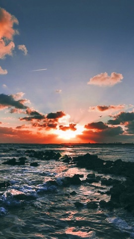 海に沈む夕日