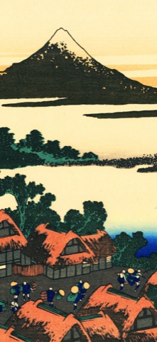 富士を望む茅葺の里